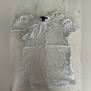 Gray Ruffled Short Sleeve Top Marc Jacobs xs soft shirt ruffled vintage